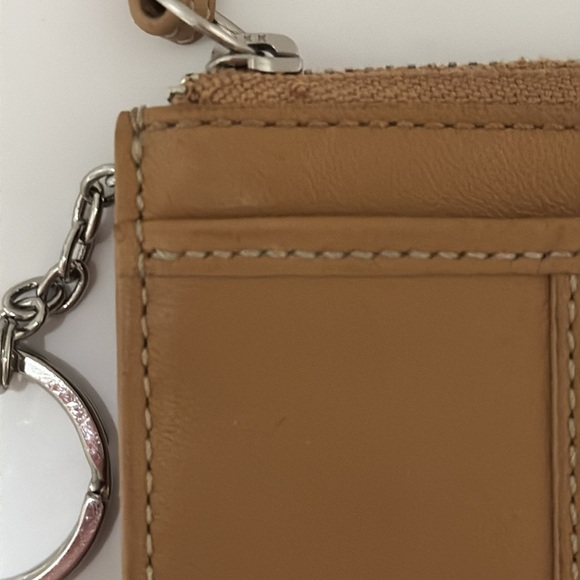 Coach Vintage Leather Keychain Card Wallet Tan - Picture 13 of 17